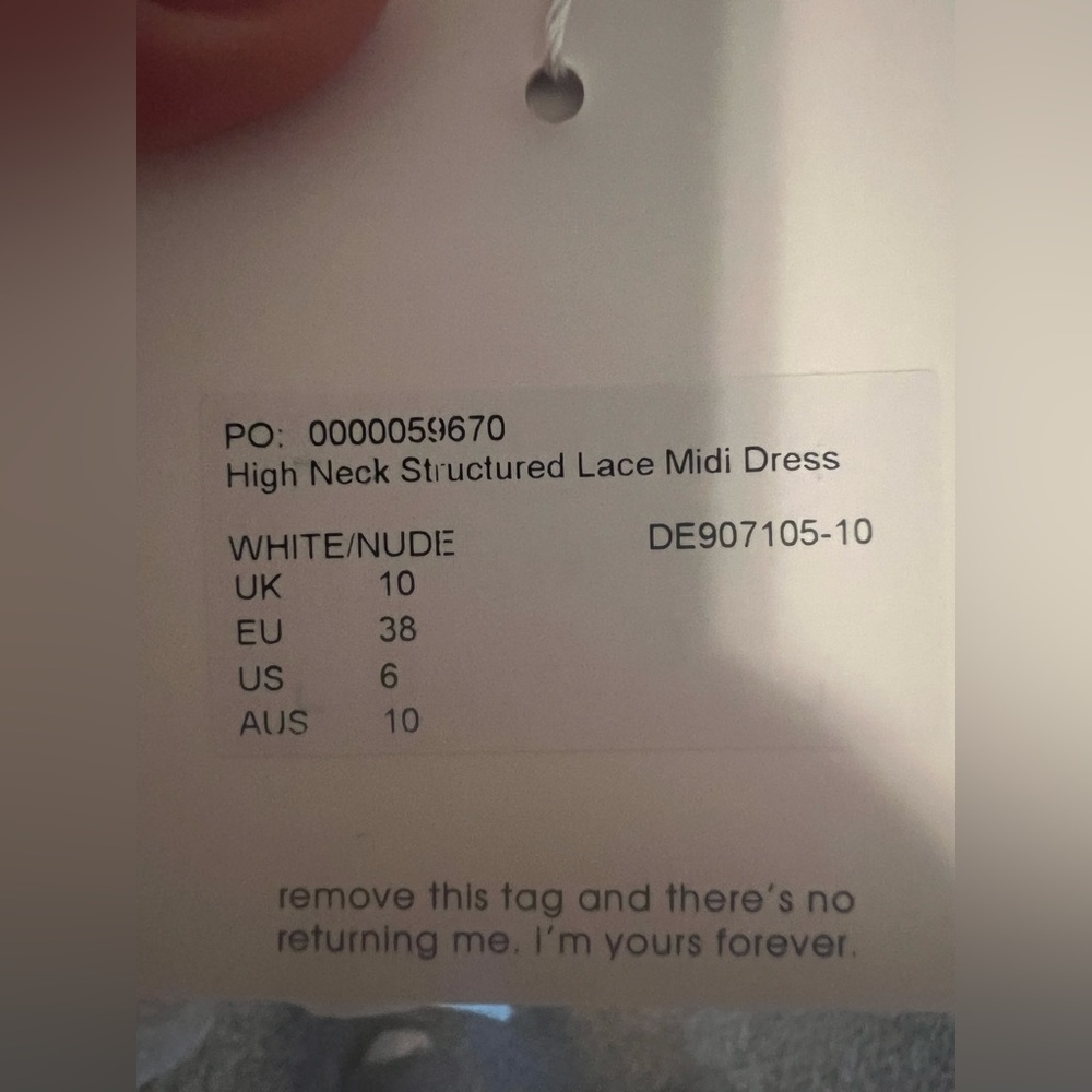 Misguided high structured lace midi dress NWT - Picture 3 of 3